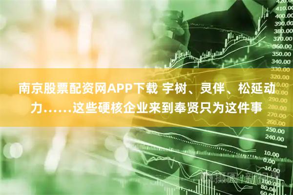 南京股票配资网APP下载 宇树、灵伴、松延动力……这些硬核企业来到奉贤只为这件事